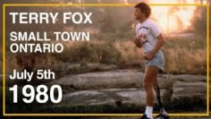 Terry Fox in Madoc, Ontario on July 5th, 1980